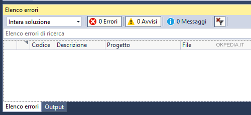 il risultato della compilazione