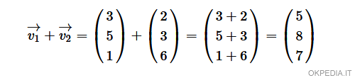 la somma vettoriale geometrica