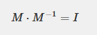 the relationship between the inverse matrix and the identity matrix