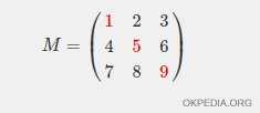 example of a diagonal matrix