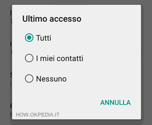 ultimo accesso su Whatsapp